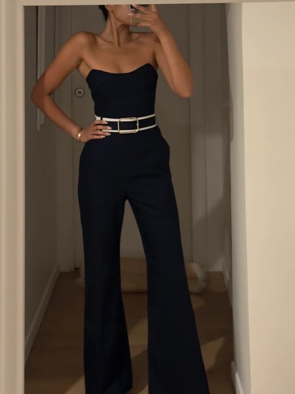 NWT Leo Lin Mary Jumpsuit Navy Size US4 - Picture 4 of 9